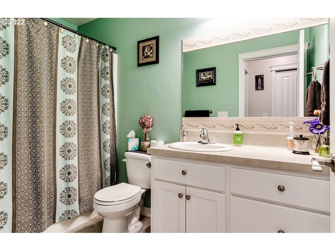 756 South 48th Street Springfield, OR 97478 - Photo 12 of 31 a bathroom with a sink a toilet and shower