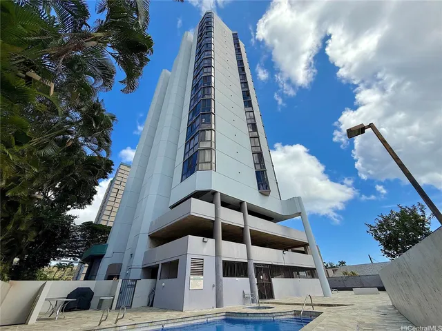 a front view of a building