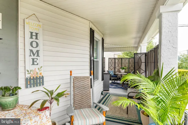 a view of balcony with patio