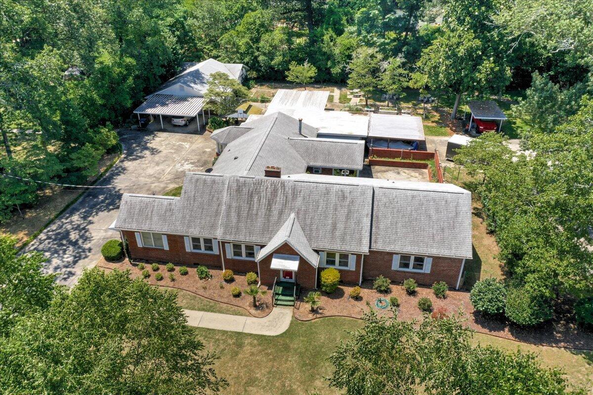 825 Brandy Road Aiken, SC 29801 - Photo 5 of 66 an aerial view of a house with garden space and street view
