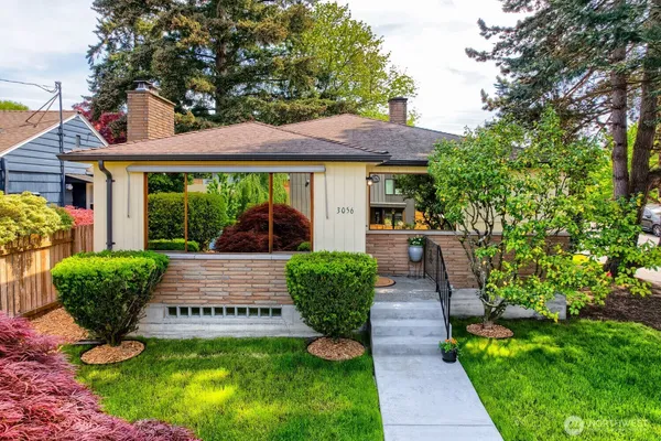 a view of a house with garden