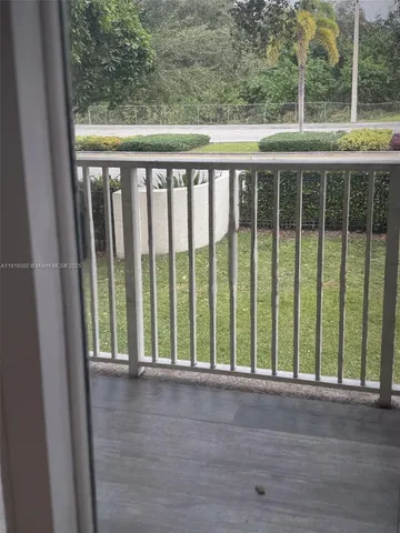 a view of outdoor space with balcony