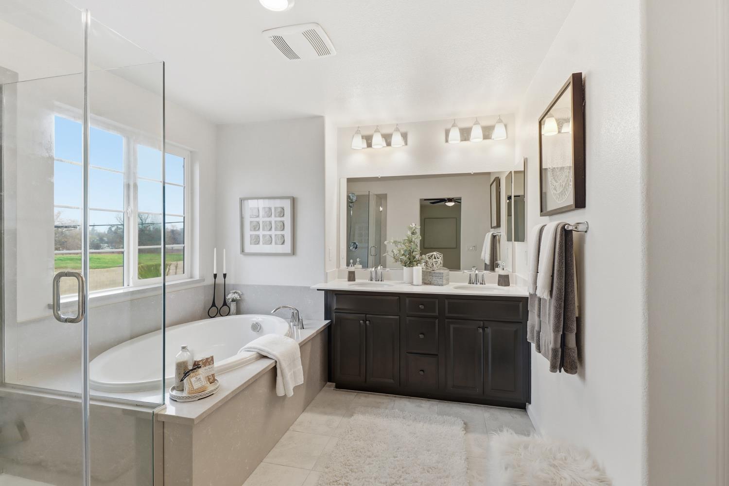8900 Sheldon Terrace Lane Elk Grove, CA 95758 - Photo 31 of 57 a spacious bathroom with a tub sink and mirror