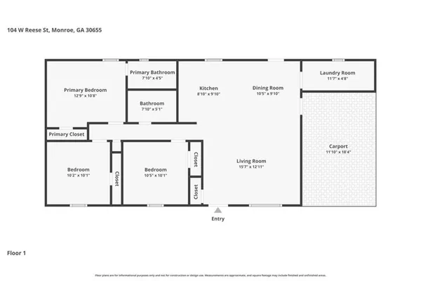 $254,900 | 104 Reese Street, Monroe, GA 30655