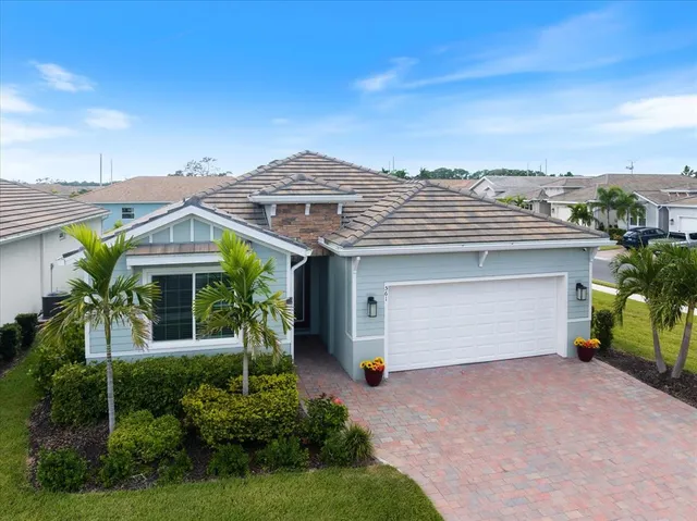 a house view with a garden space