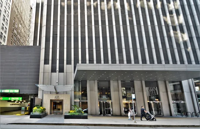 a view of a building with street view