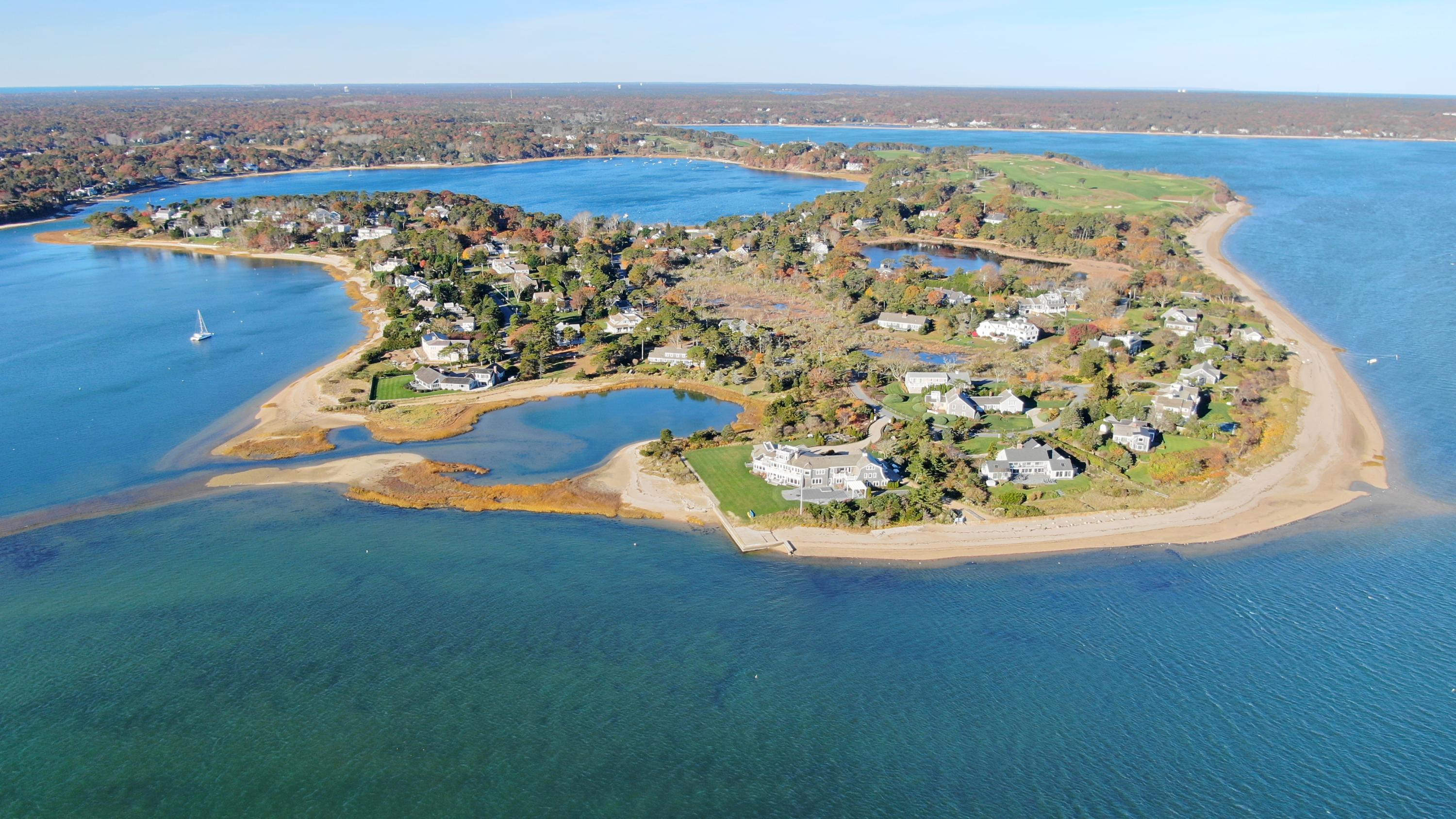 132 Old Salt Works Road Chatham, MA 02633 - Photo 34 of 34 an aerial view of a house