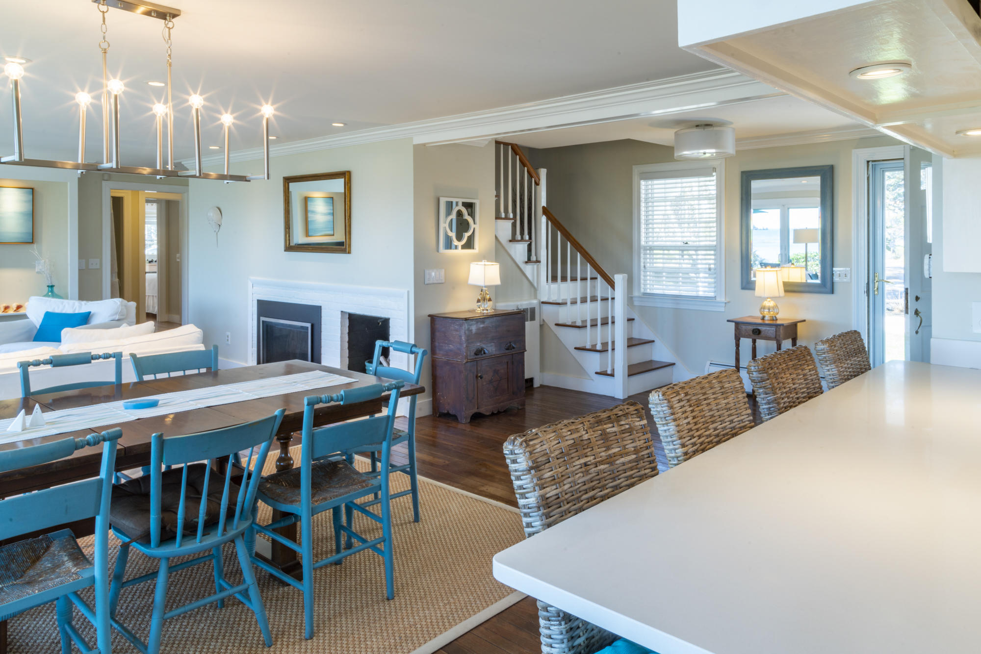 132 Old Salt Works Road Chatham, MA 02633 - Photo 8 of 34 a living room with dining table and chairs