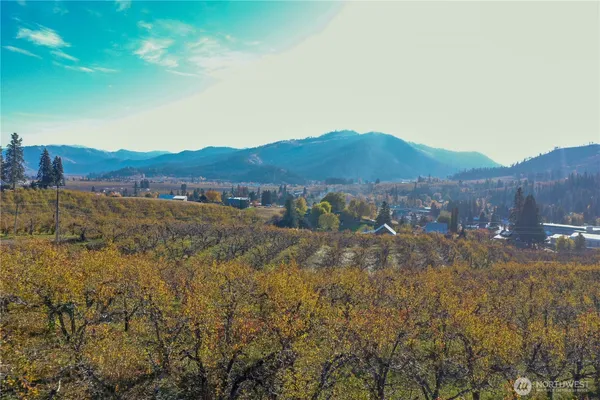 a view of an outdoor space and mountains