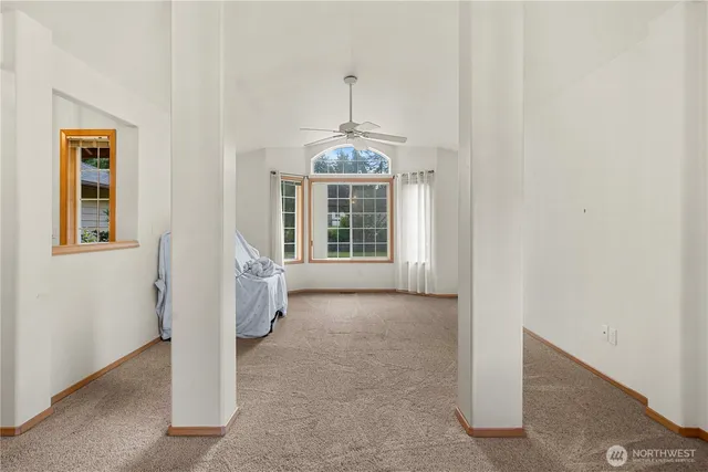 an empty room with a window