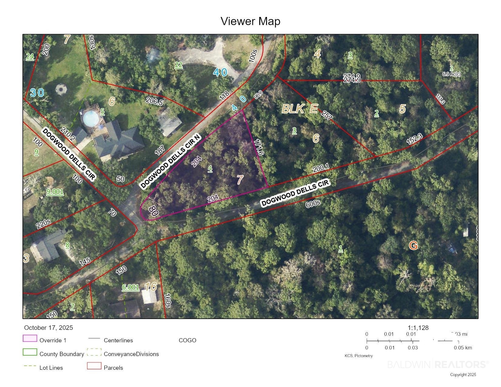 Lot 7 Hamilton Boulevard Foley, AL 36535 - Photo 2 of 2 Aerial map of property and surrounding area featuring property parcel outlined
