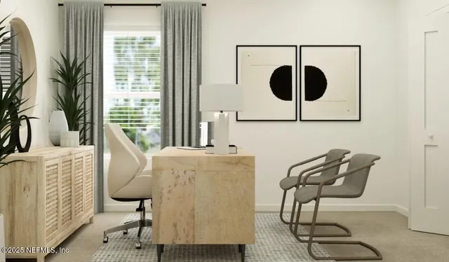 a view of a patio with table and chairs with wooden floor and fence