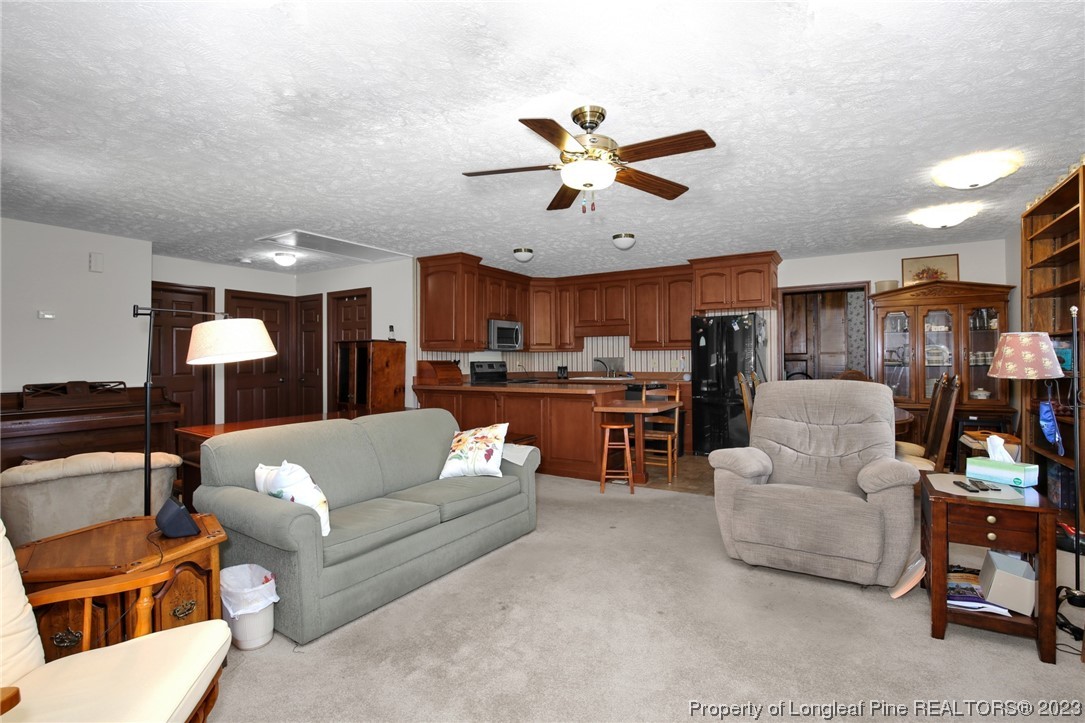 6015 Goldsboro Road Wade, NC 28395 - Photo 15 of 50 a living room with furniture and kitchen view