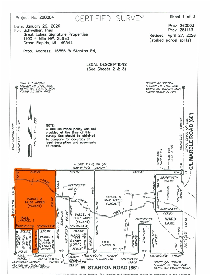 Parcel West Parcel W Stanton Road, Unit PARCEL 3 Pierson, MI 49339 - Photo 1 of 1