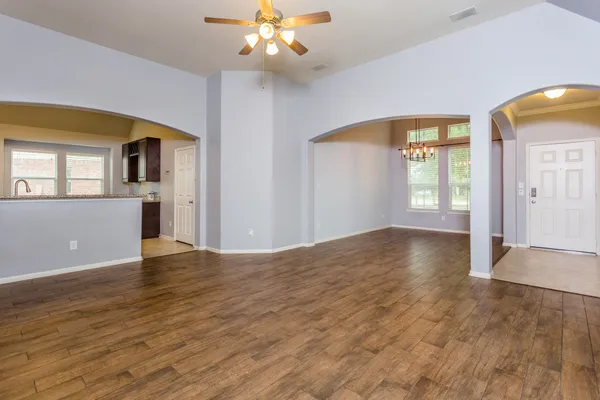 a view of an outdoor space and swimming pool