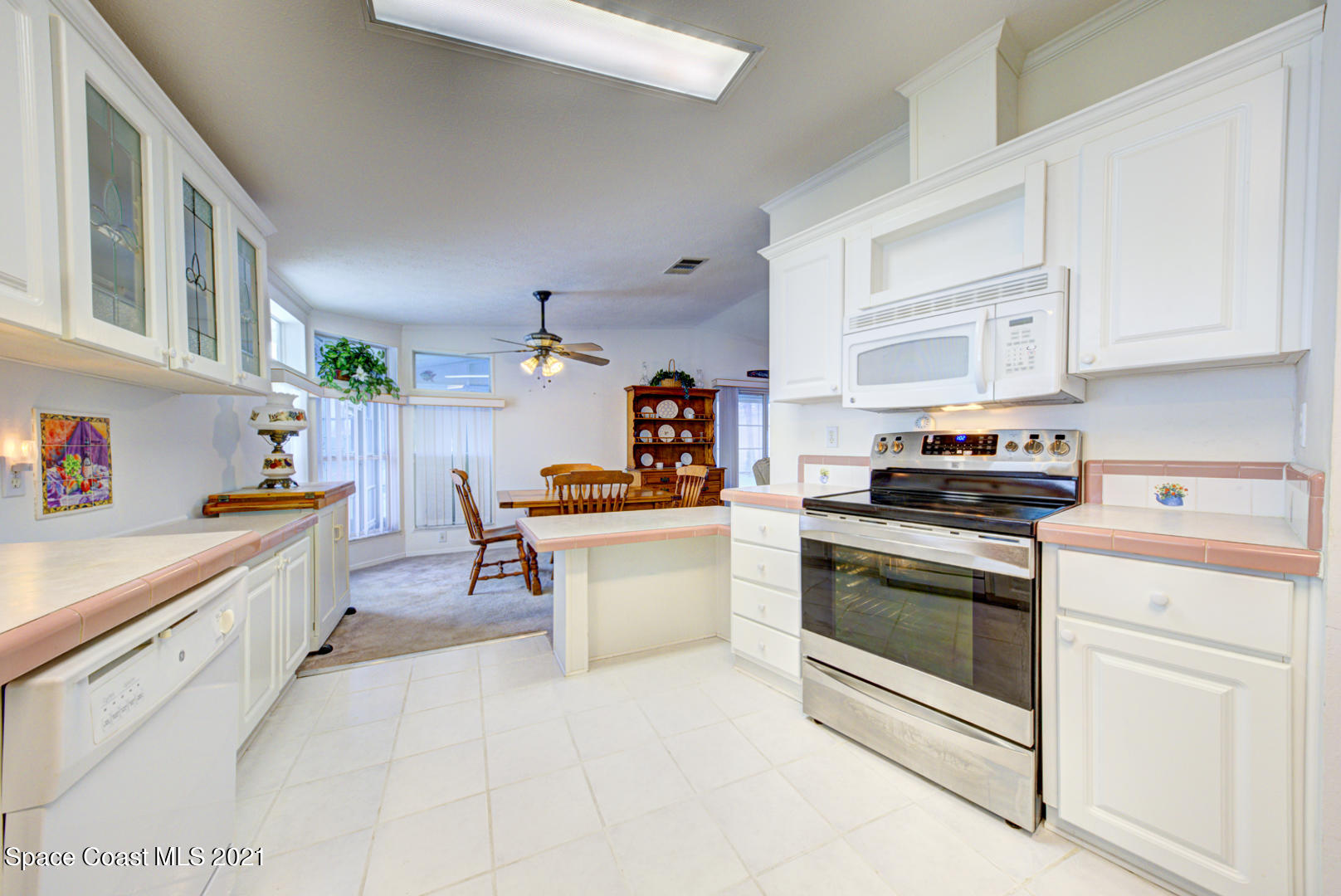 kitchen open to dining room
