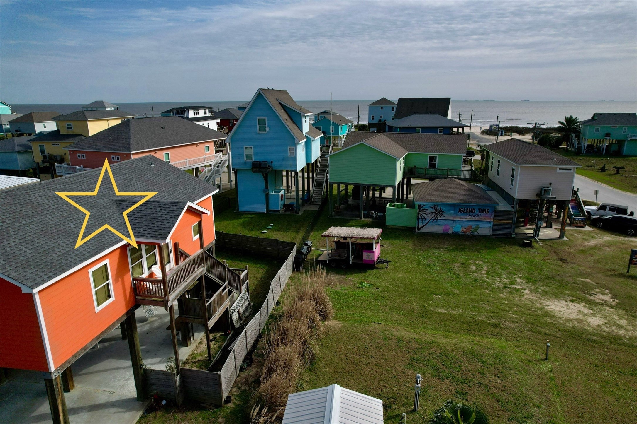 1830 Croaker Lane Crystal Beach, TX 77650 - Photo 18 of 21 a backyard of a house with table and chairs