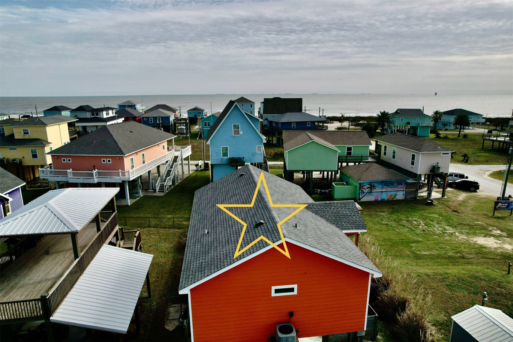 1830 Croaker Lane Crystal Beach, TX 77650 - Photo 19 of 21 an aerial view of a house with big yard