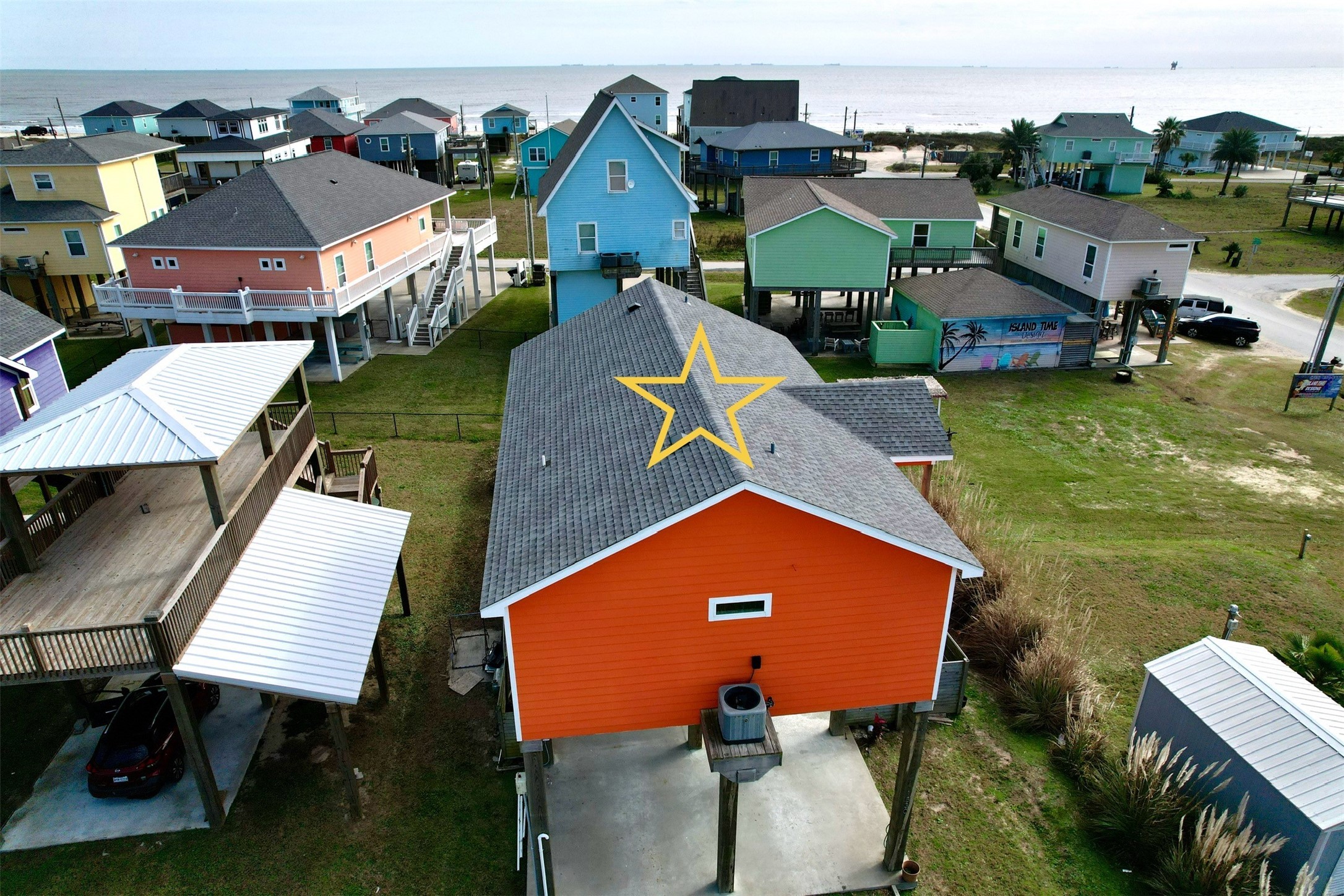 1830 Croaker Lane Crystal Beach, TX 77650 - Photo 2 of 21 an aerial view of residential houses with outdoor space