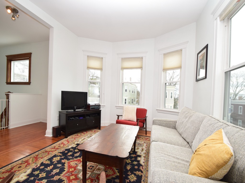 78 Montebello Road, Unit 3 Boston, MA 02130 - Photo 4 of 19 a living room with furniture and a flat screen tv
