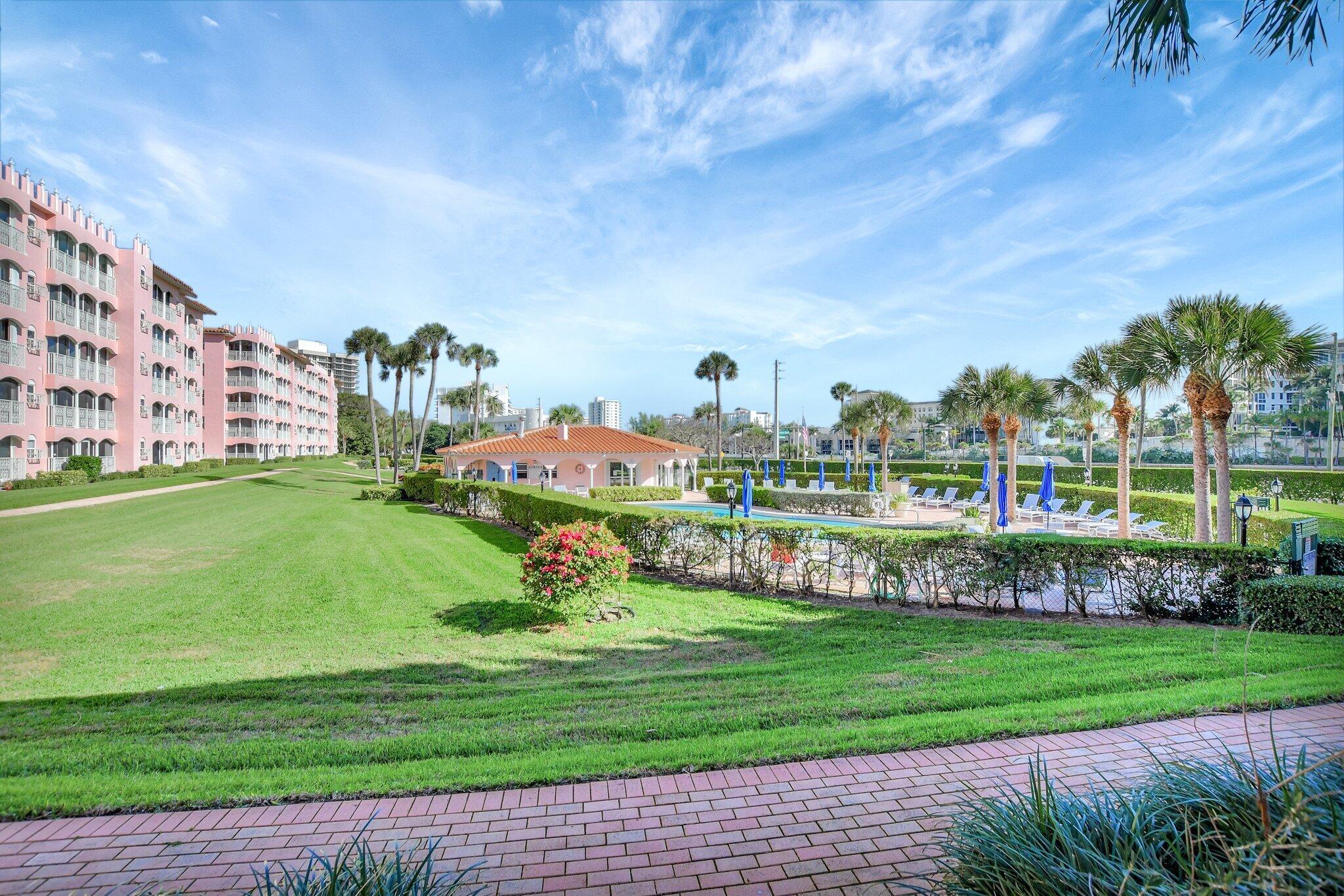 1099 South Ocean Boulevard, Unit 105 Boca Raton, FL 33432 - Photo 18 of 30 a view of a stadium that has a big playing ground