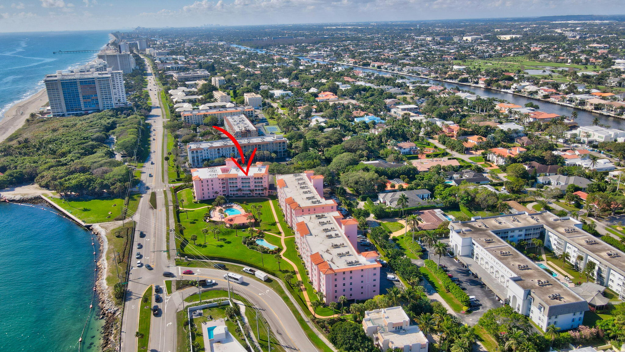 1099 South Ocean Boulevard, Unit 105 Boca Raton, FL 33432 - Photo 24 of 30 an aerial view of multiple house