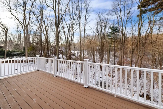 a view of a wooden deck