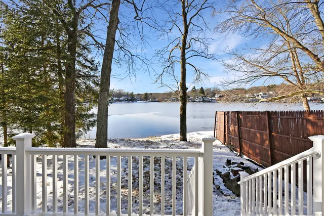 a view of a wooden roof deck