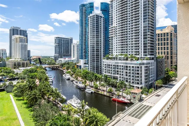 a view of a city with tall buildings