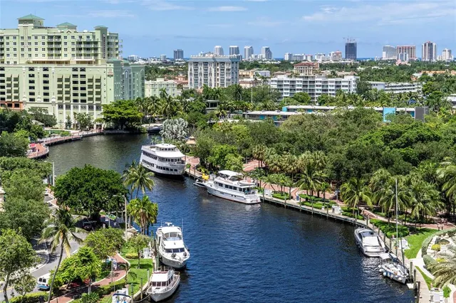 a view of a city with tall buildings