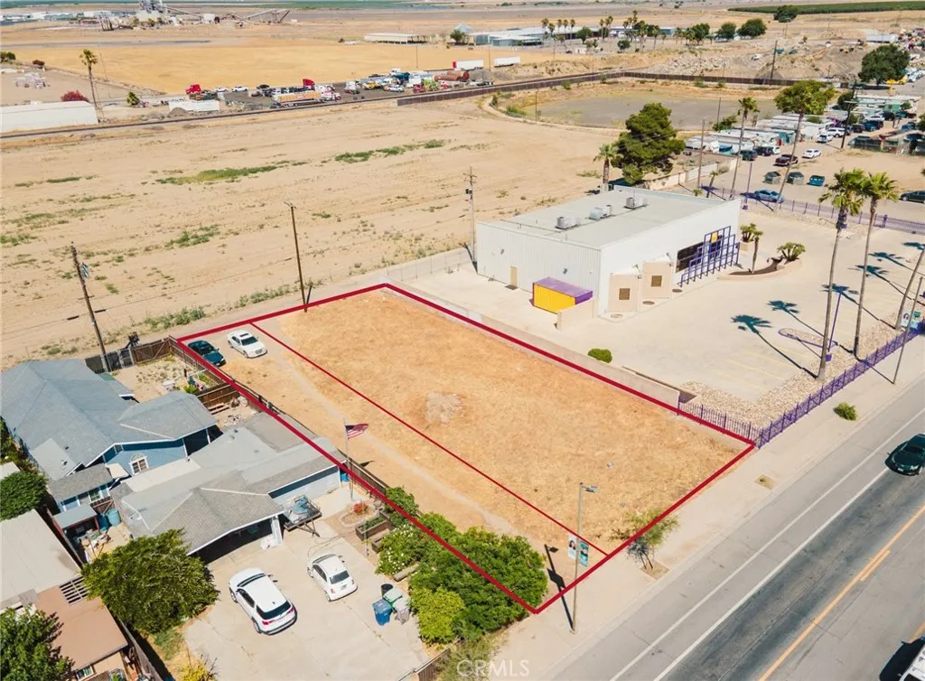 an aerial view of beach and ocean
