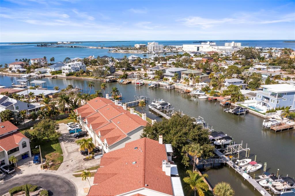 2385 Hanover Drive Dunedin, FL 34698 - Photo 78 of 87 an aerial view of ocean and residential houses with outdoor space