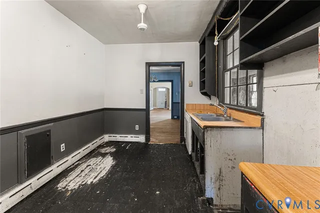 a room with storage and utility