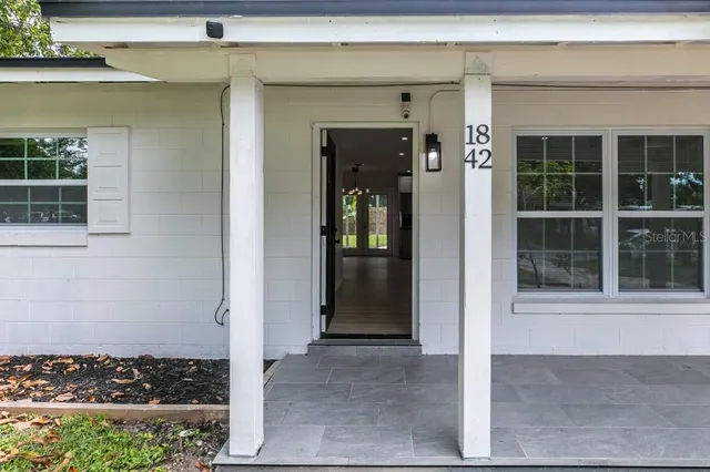 a view of front door of a house