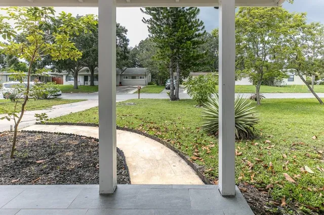 a view of a room with garden