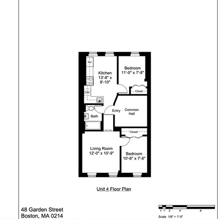 $3,495 | 48 Garden Street, Unit 4, Boston, MA 02114