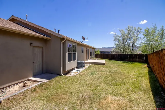 a backyard of a house
