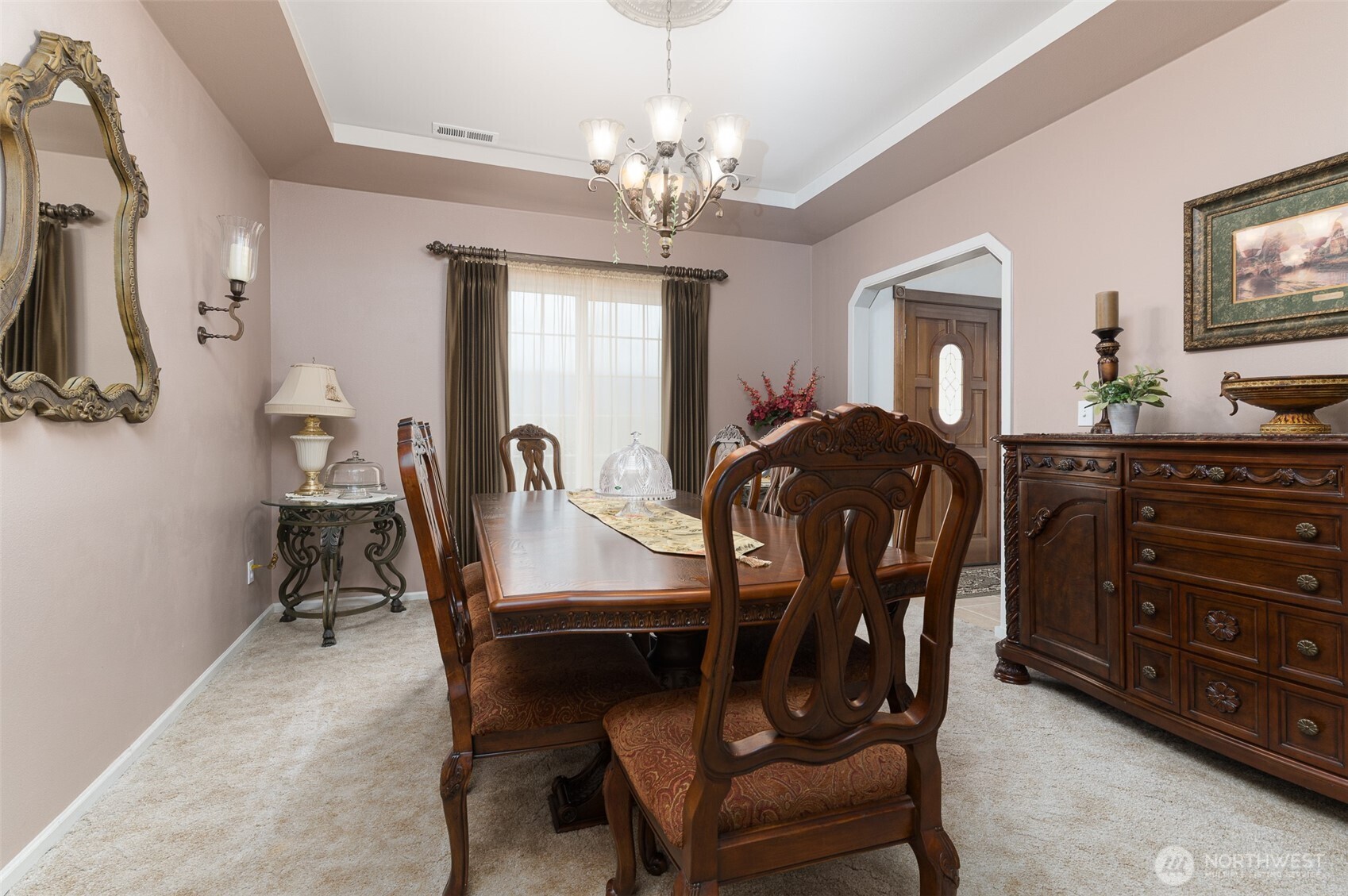 5860 Bell Creek Road Deming, WA 98244 - Photo 12 of 39 a workspace with chandelier