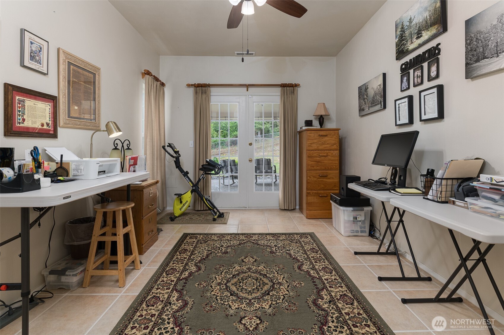 5860 Bell Creek Road Deming, WA 98244 - Photo 25 of 39 a view of a workspace with furniture and a bedroom