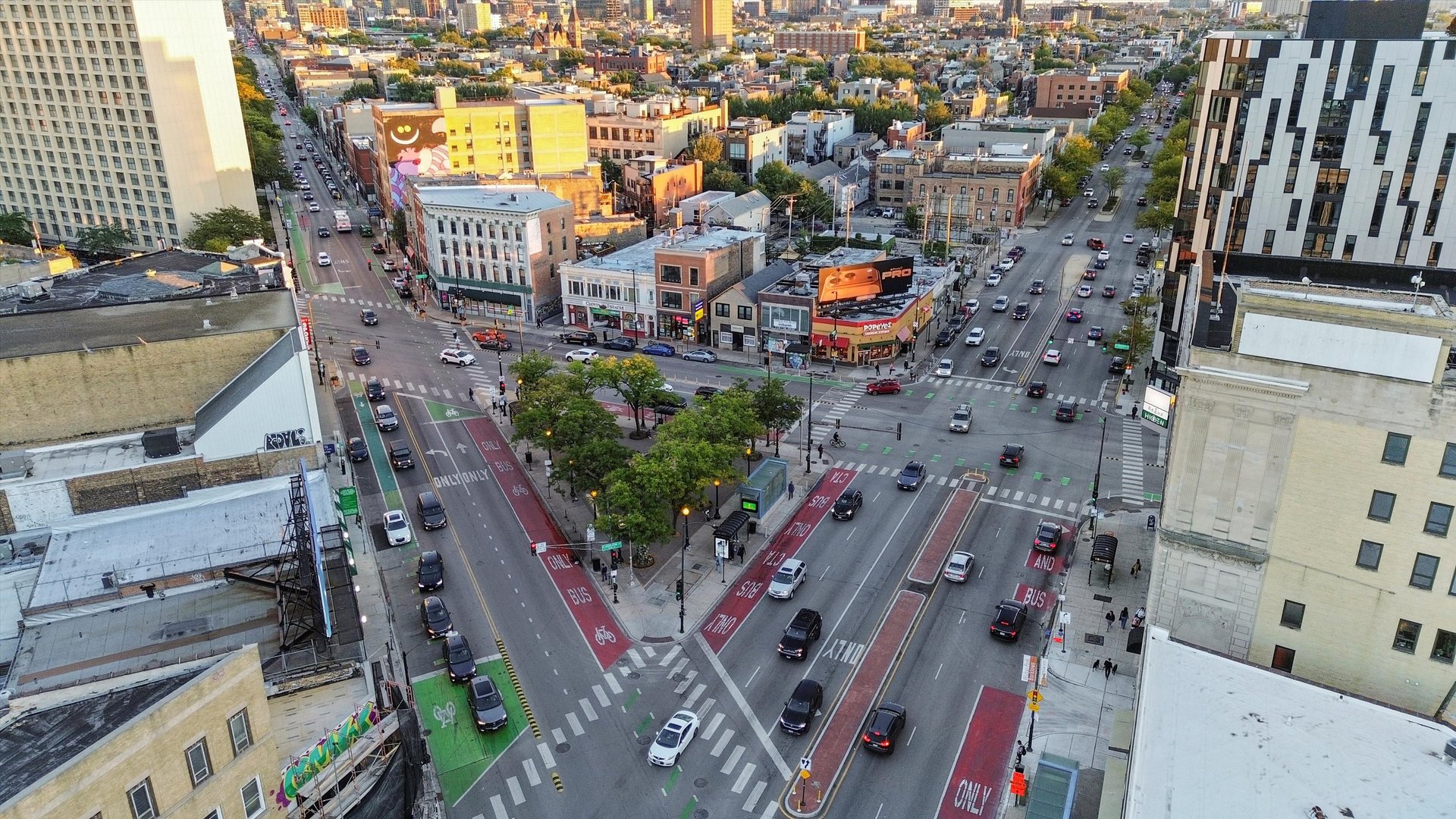 1412 West Division Street, Unit C1 Chicago, IL 60642 - Photo 9 of 28 a city view with tall buildings