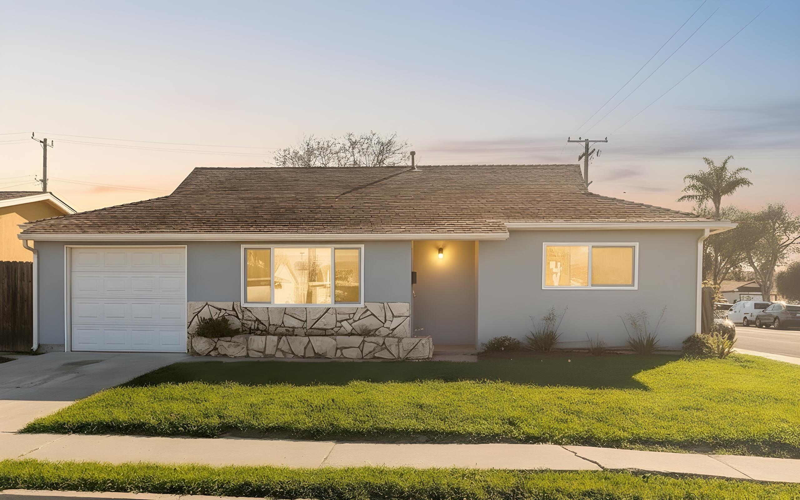 a front view of house with yard