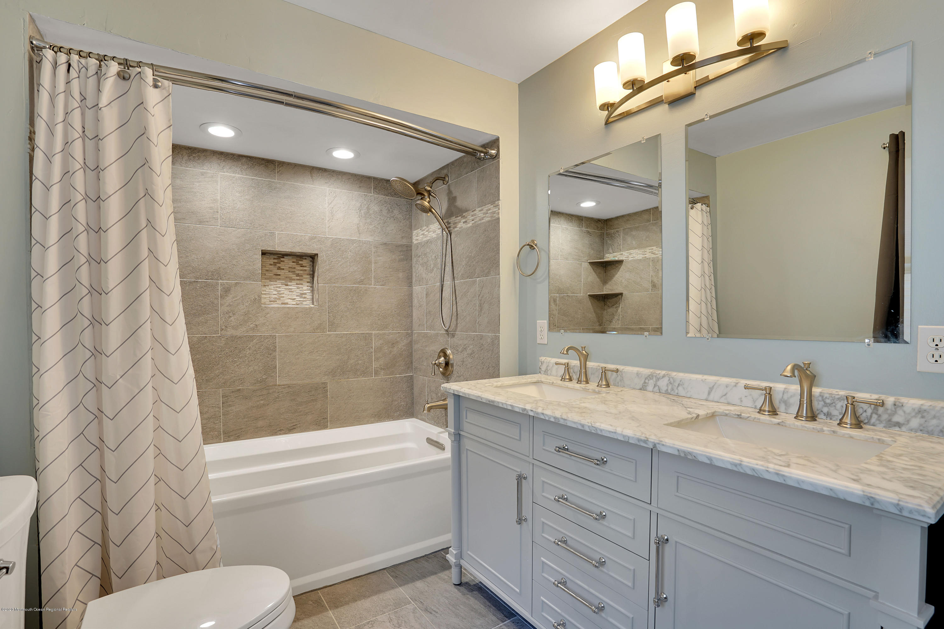 115 Harding Road Red Bank, NJ 07701 - Photo 34 of 43 a bathroom with a granite countertop sink toilet and shower
