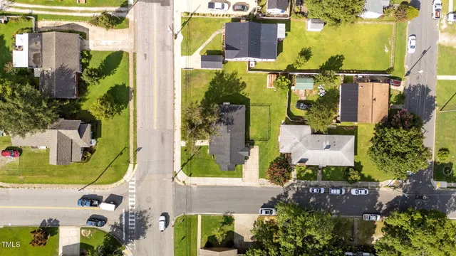 an aerial view of multiple house