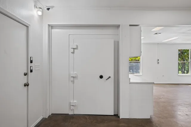 a view of a street with houses