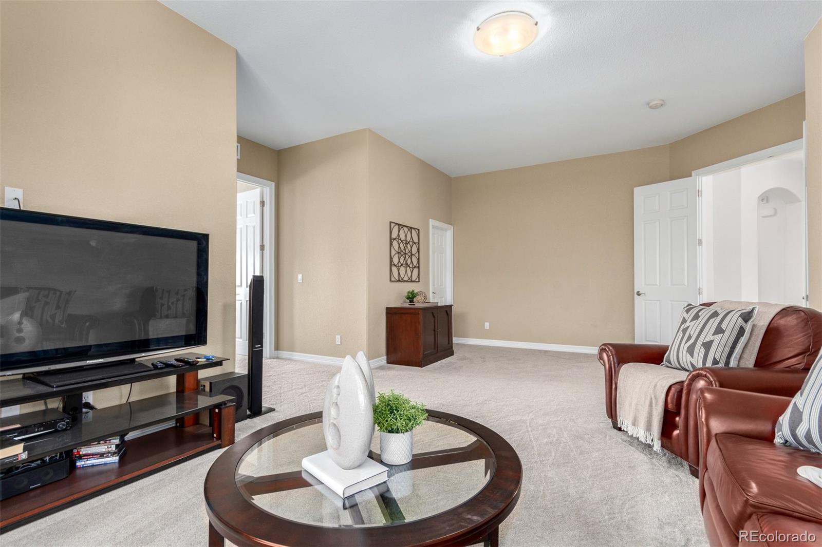 20166 East Shady Ridge Road Parker, CO 80134 - Photo 20 of 50 a living room with furniture and a flat screen tv