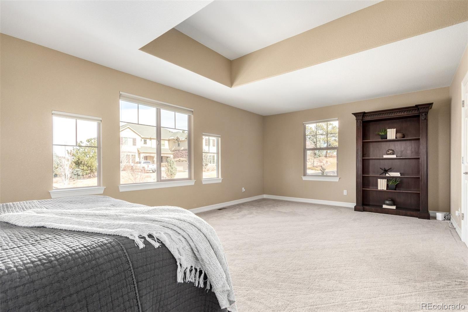 20166 East Shady Ridge Road Parker, CO 80134 - Photo 22 of 50 a bedroom with a bed and a window