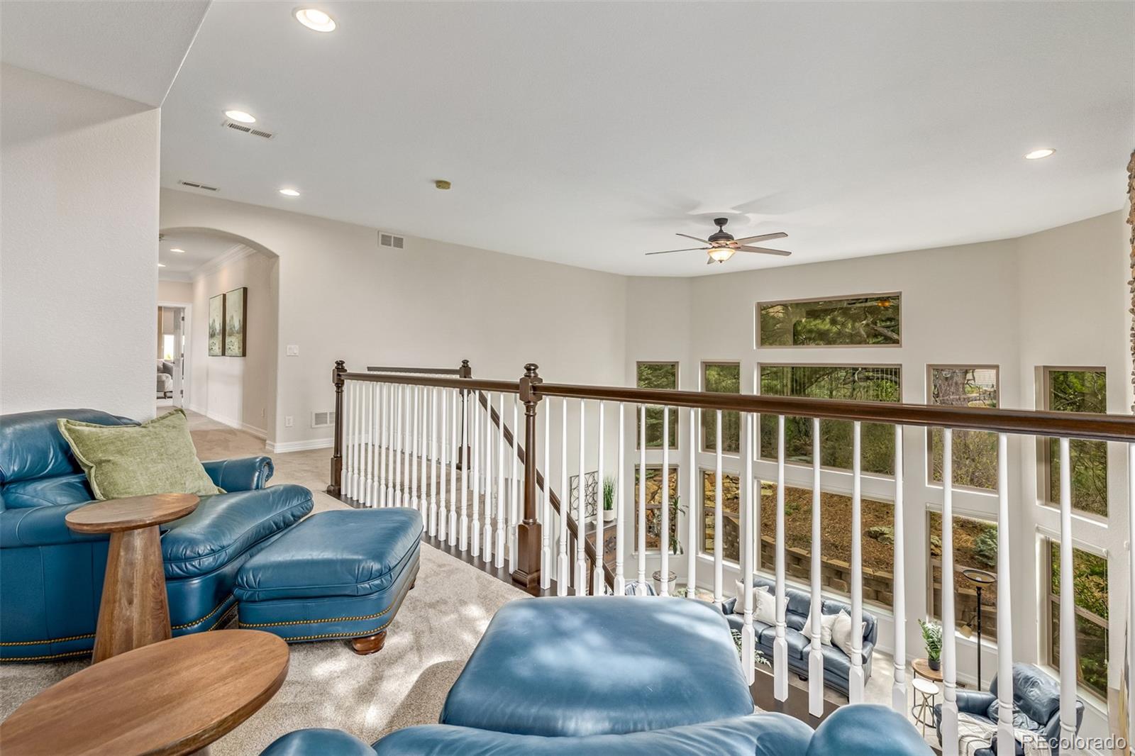 20166 East Shady Ridge Road Parker, CO 80134 - Photo 32 of 50 a living room with furniture and a wooden floor