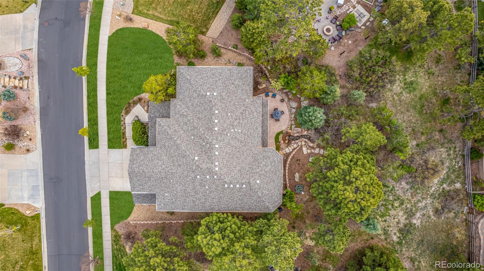 20166 East Shady Ridge Road Parker, CO 80134 - Photo 45 of 50 an aerial view of a house with a yard