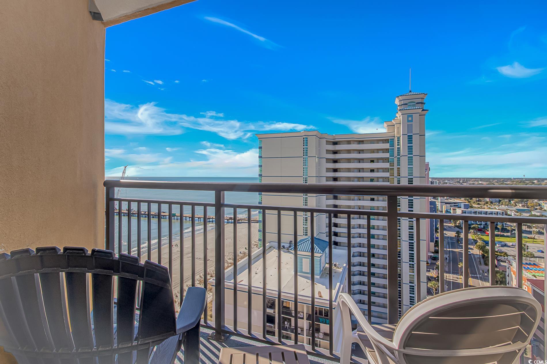 2600 North Ocean Boulevard, Unit 1715 Myrtle Beach, SC 29577 - Photo 13 of 34 Balcony with a view of city and a water view