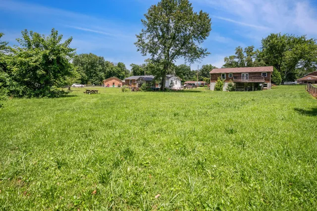 a view of a house with a back yard